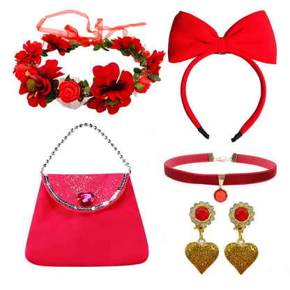 Alice Red Queen Cosplay Prinzessin Kleid Mädchen Deluxe Performance Kleidung Kind Karneval Halloween Party Charm Kostüm Geburtstagsgeschenk