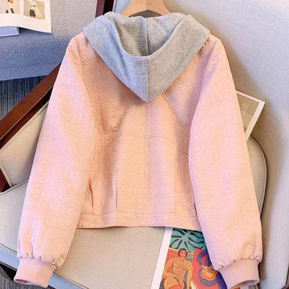 Frühling Herbst Damen Bomberjacken mit Kapuze, kurz, Vintage-Angebot, neu in Outerwears, weibliche Baseball-Fliegermäntel, eleganter Verkauf