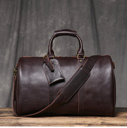 Vintage Herren Reisetasche klassische Business Umhängetasche Kopfs chicht Rindsleder Weekender Sporttasche Leder handtasche für Ehemann Geschenk.