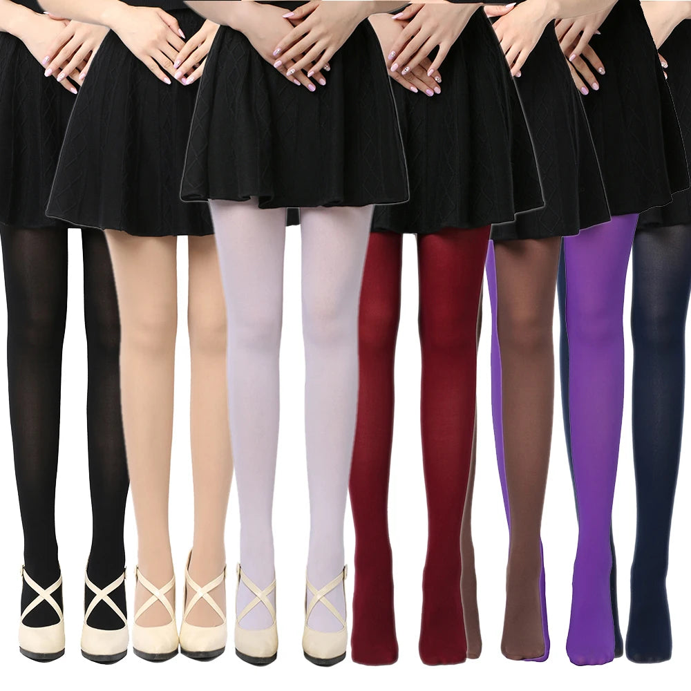 Woman Plus Size Sexy Opaque Thick Pantyhose Footed Female Warm colored Soft Velvet Tights Super elasticity translucent Leggings