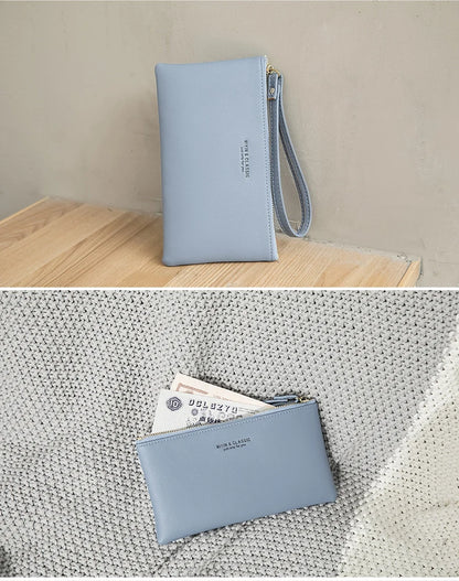 MIYIN Women's Purse long ultra-thin credit card bag minimalist zero purse thin large capacity zipper hold bag handbag purse girl