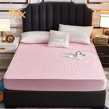 Waterproof Thicken Mattress Cover Quilted Latex Mat Bed Covers Pad Skin-Friendly Fitted Sheet Protector Bedspread150/160/180x200