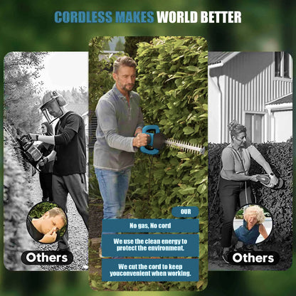 21 V Akku-Heckenschere, 22 Zoll, elektrischer Heckenschere mit Dual-Action-Klinge, 3/5 Zoll Schnittkapazität für Makita 18 V Akku