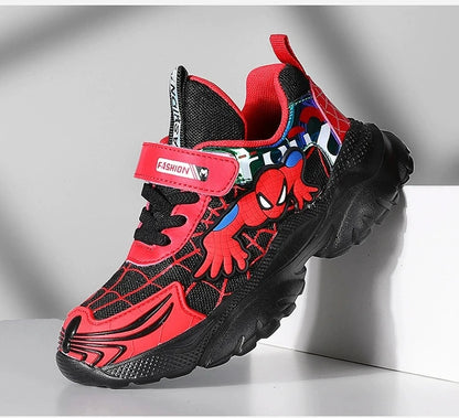 Disney Kids Sneakers Boys Tennis Shoes Comfortable Mesh Shoes Lightweight Outdoor Children's Sports Walking Black Blue Shoes.