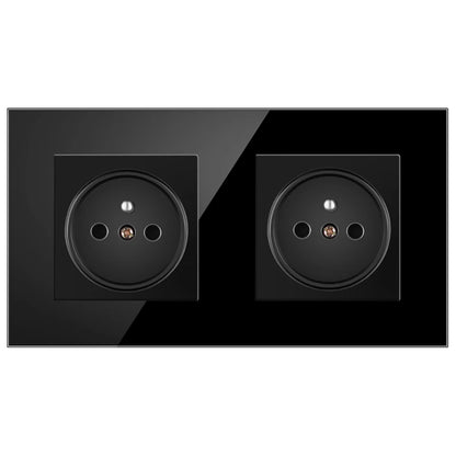 Nywp Französisch standard stecker, glas wallboard, Französisch netzteil, 16a 220V erdung buchse, kind schutz tür