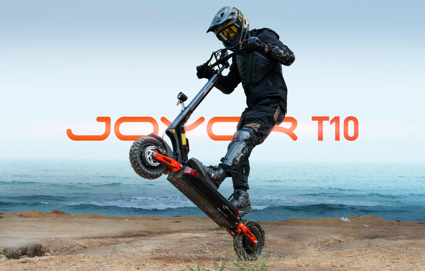 JOYOR T10 Folding Electric Scooter, Dual 1000W Motor, 10 inch Off-road Adults E-scooter with 60V 18Ah Battery.