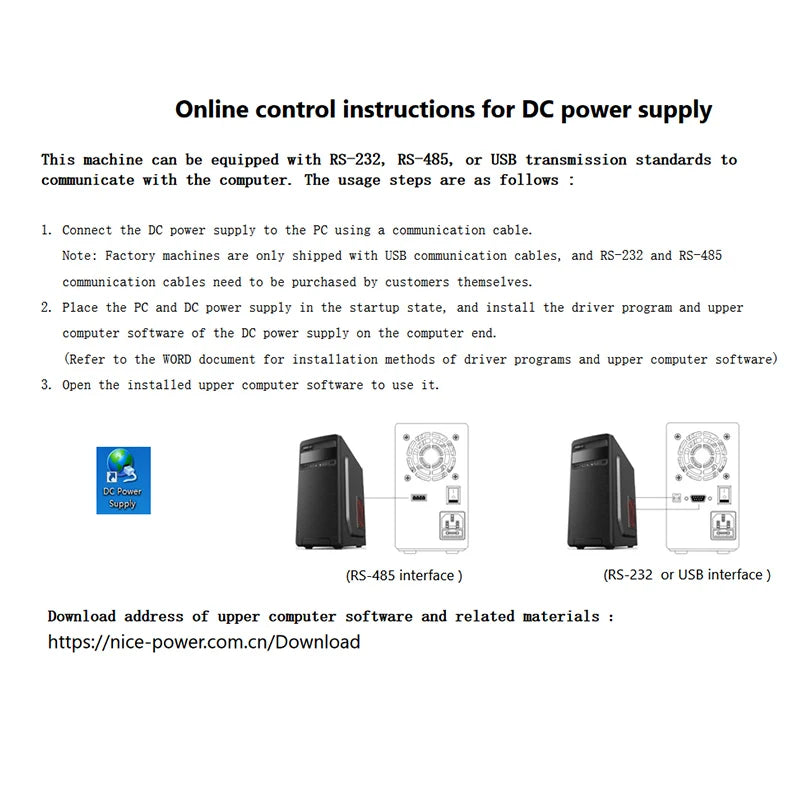 KUAIQU Programmable RS232 Communication DC Power Supply 30V 10A, Adjustable Laboratory Power Supply 60V 5A, 120V 3A, Edit Stored.
