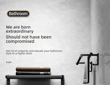 Beliebter Stil, 40/50 cm, selbstklebende Wandhalterung für Badezimmer, wasserdicht und rostfrei, Aufbewahrungsregal mit Haken, Handtuchhalter