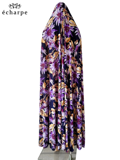 6XL Ramadan Muslim Pullover Sleeveless Dress Women Prayer Garment Arab Jibab Dubai Abaya Islamic Femmel Khimar Worship Robe