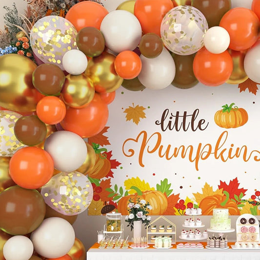 Multi color holiday decoration latex balloon arch kit, birthday party, harvest festival,Thanksgiving, wedding, autumn decoration
