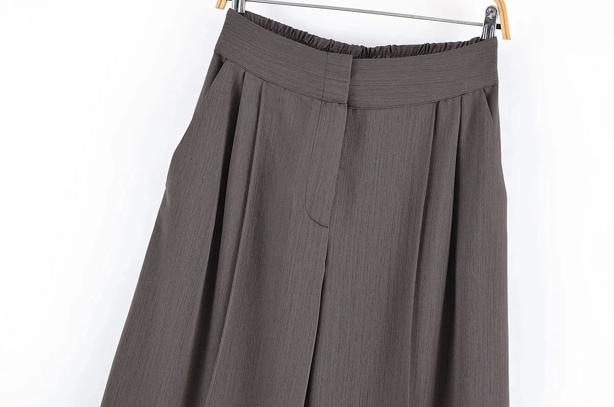 Casual Pants 2 Pieces Sets For Women Short Sleeve Coat High Waist Trousers Women's Suit 2025 Two Pieces Loose Woman Outfits.