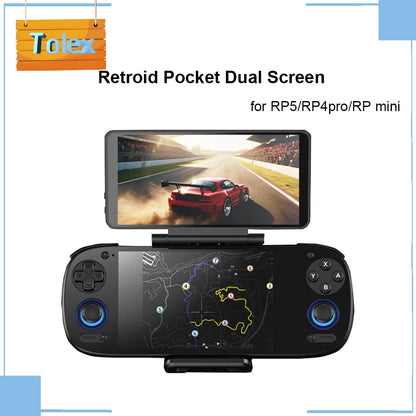 Tolex Retroid Pocket Dual Screen for RP4 Pro RP5 Handheld Game Console 5.5Inch Touch Screen Type C Game Console Double Screen.