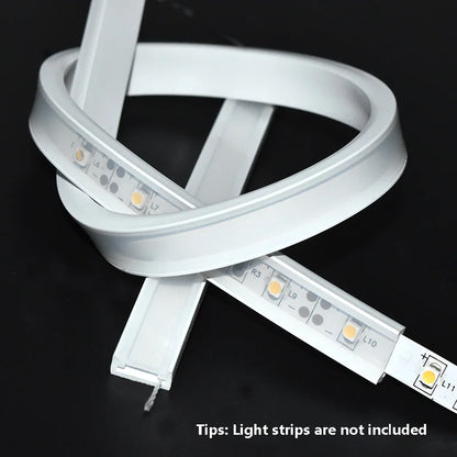 Flexible LED Silicone Neon Tube Protection Cover Transparent Matte Black Milky Silica Gel Channel Diffuser WS2812 WS2811 Strip.