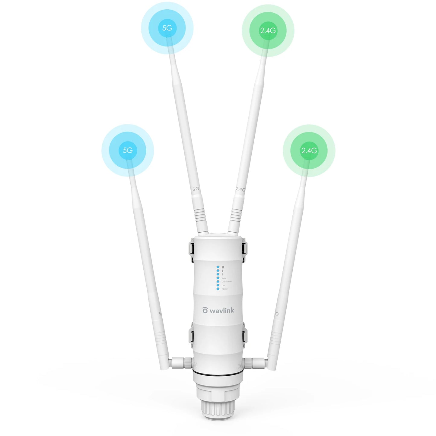 Wavlink AC1200 High Power Outdoor Weatherproof WiFi Range Extender/AP/Mesh Agent Dual Dand 2.4G&5.8Ghz Wireless WiFi Router POE