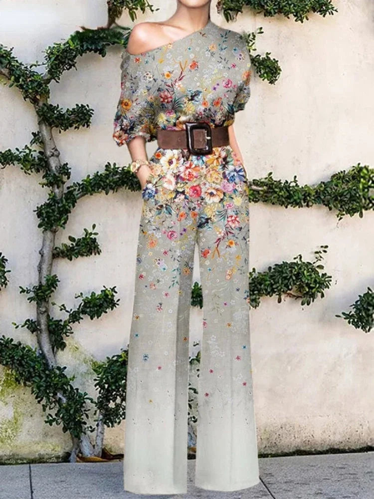 Women Jumpsuits New In Spring Autumn Female Chic Elegant Office Lady Wide Leg Pants Bodysuits Jump Suits for Women One Pieces.