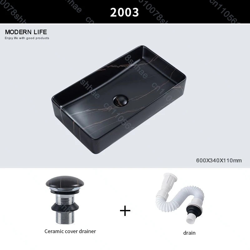 Luxuriöses Vintage-Keramikgefäßwaschbecken für Badezimmer, Waschtisch, Kunstbecken über der Theke, Waschbecken mit Abflusszubehör, Arbeitsplatte