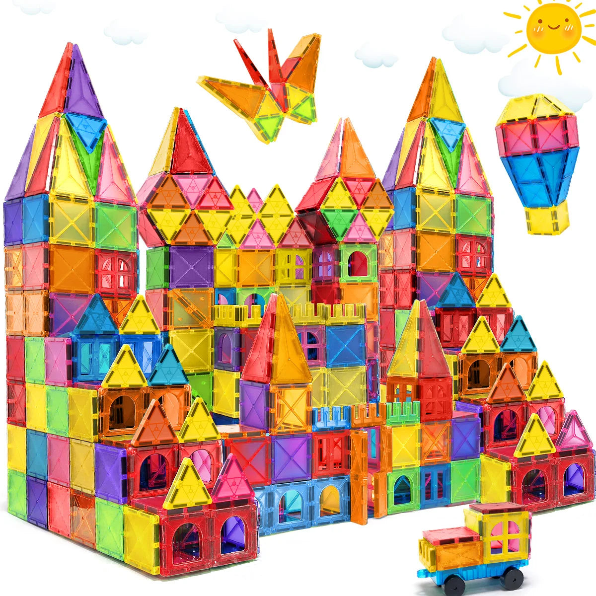 40/64/100PCS Magnetic Building Blocks Montessori  Educational Constructor Toys Set For Kids Game For Boys Girl Gifts.