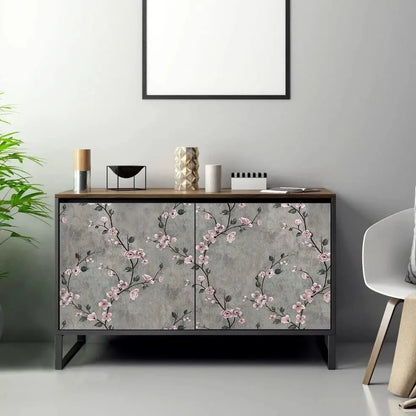 Vintage Floral Grün Grau Peel And Stick Tapete Blume Selbstklebende Tapete Schlafzimmer Dekor Möbel Renovieren Wandaufkleber