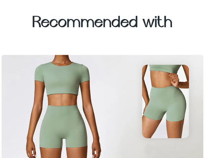 Yoga Top Women Sport T Shirts Push Up Fitness Clothes Short Sleeve Yoga Shirt Gym Top Running Active Wear Sport Top Femme Tights.