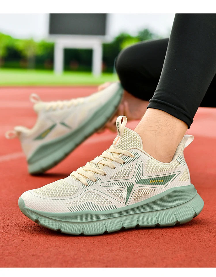 Men's Running Shoes Marathon Breathable Lightweight Women's Comfortable Casual Athletic Nonskid Walking Sports Sneakers