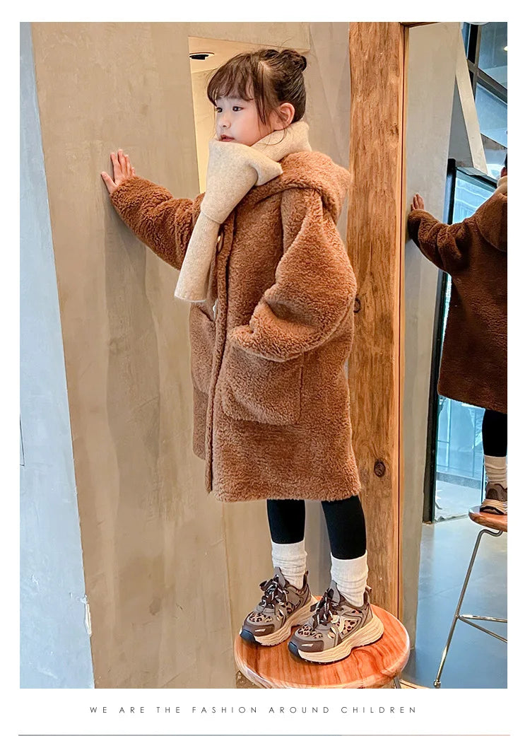 Children's Sneakers Autumn Winter Boys Sport Shoes Girls Plush Warm Casual Cotton Shoes Studnet Leopard Print Anti Slip Sneakers.