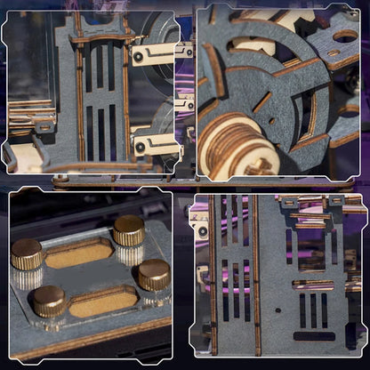 3d Wooden Puzzle Marble Runs Mechanical Puzzles Self Assembly Toy STEAM Educational Toys Model Building Kits for Kids Adult Gift.