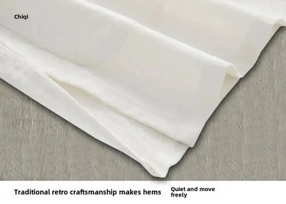 Traditional Chinese Men's Tang Suit Cotton Linen Ancient Costume Tea Servant Zen Meditation Clothing Middle Mountain Hanfu