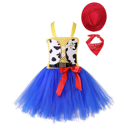 Woody Jessie Toy Story Cowboy Performance Kostüm Sets Mädchen Cartoon Tutu Kleid Kinder Disney Cosplay Karneval Party Kleidung