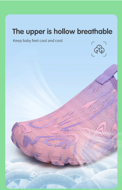 Kids Students Barefoot Quick-Drying Beach Swimming Aqua Shoes Boys Girls Fitness Running Shoes Summer Parent-child Water Shoes.