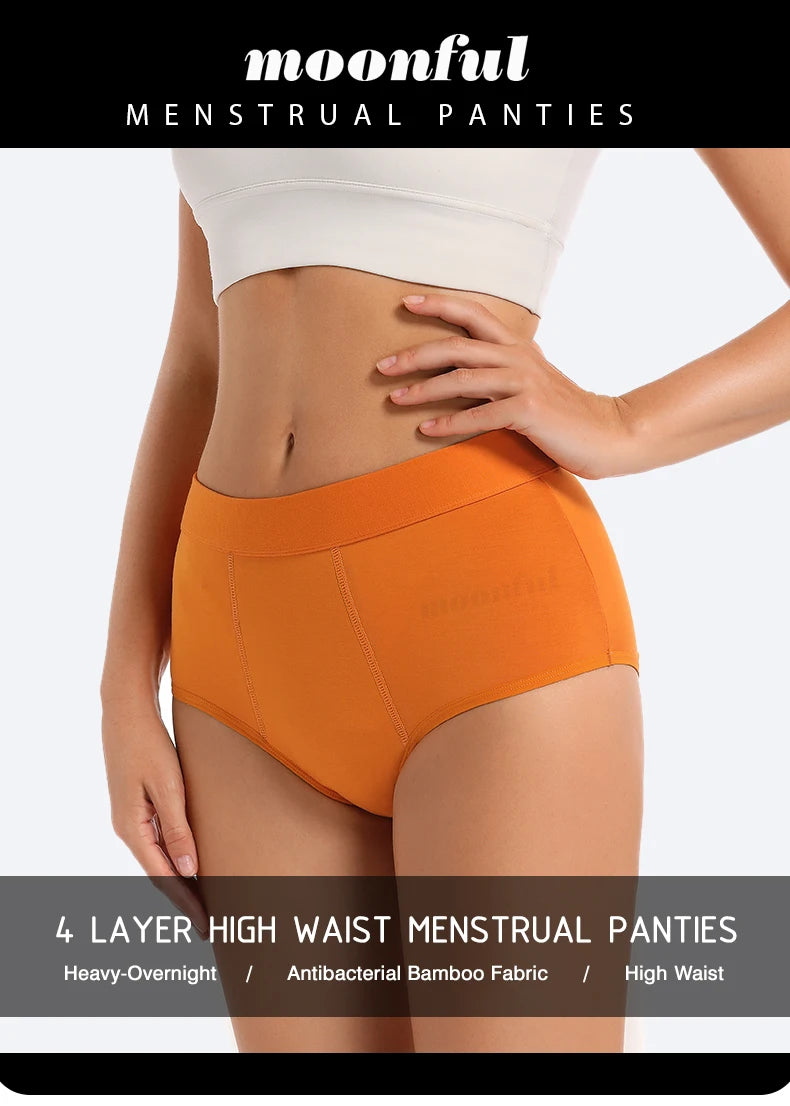 Menstruation Panties High Waist Abundant Flow Menstrual Panties Woman Absorbent Period Underwear Incontinence Briefs Ladies.