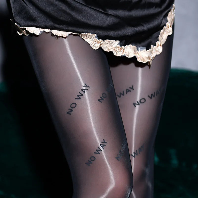 Japan Style Butterfly Patterned Women Pantyhose Fashion Oily Girl Black Sexy Tights Female Stocking Transparent Silk.