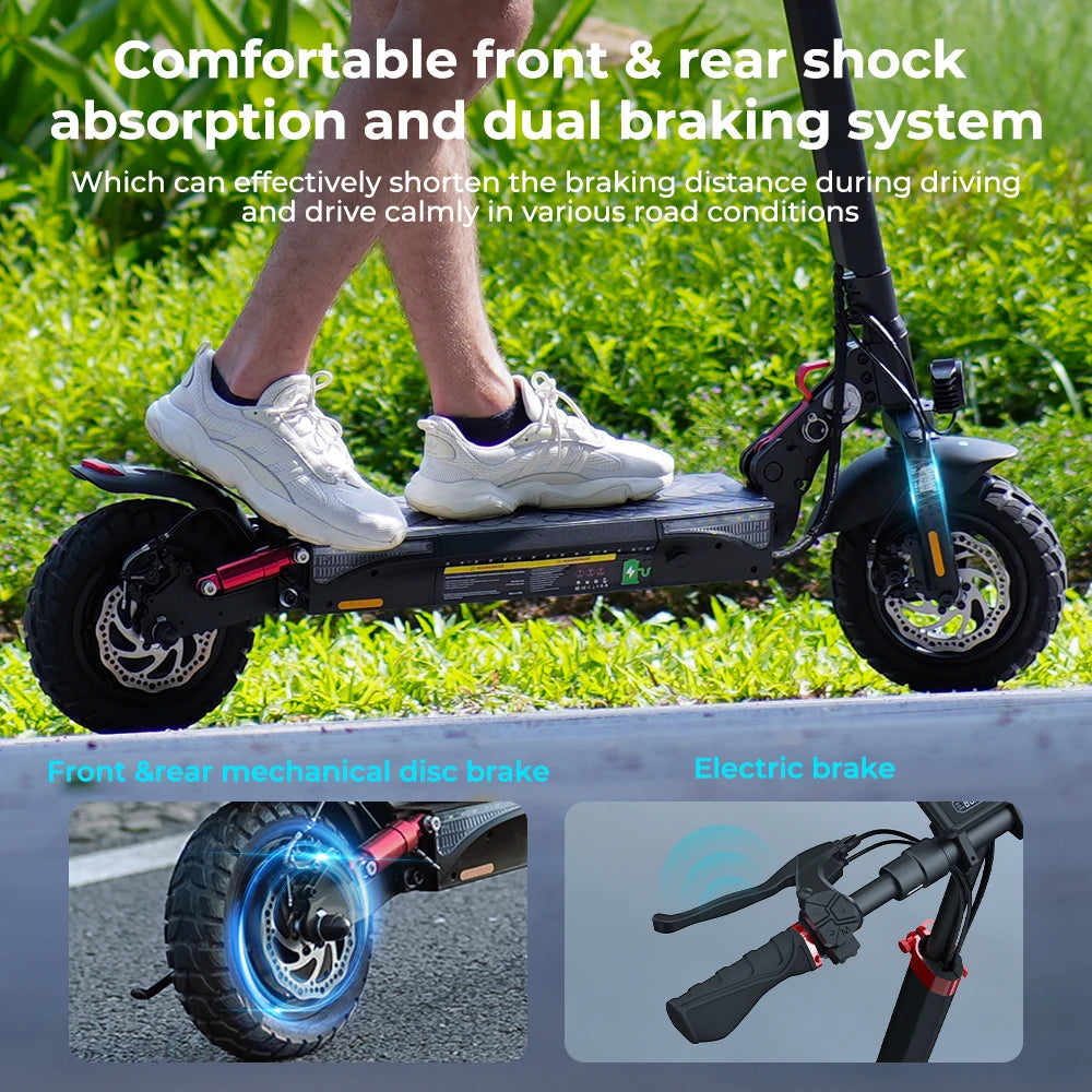 iScooter ix3 Foldable Adult Electric Scooter E-Scooter 40 KM/H Electric Kick Scooter 800W Skateboards 48V 10Ah Kickboard.