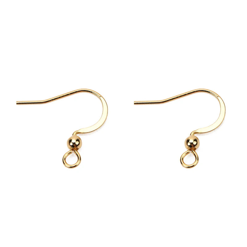 50pcs Never Fade PVD Stainless Steel Earrings Hooks Clasp Bulk Anti Allergy Earring Making Earing Wires For Diy Jewelry Findings.