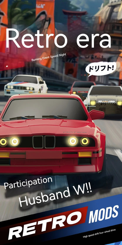 New Rc Car Four-Wheel Drive 1:16 Retro E30 Sports Car Remote Control Car 4wd 30km/H High Speed Drift Car 2.4g Cvt Rc Car Toy Boy.