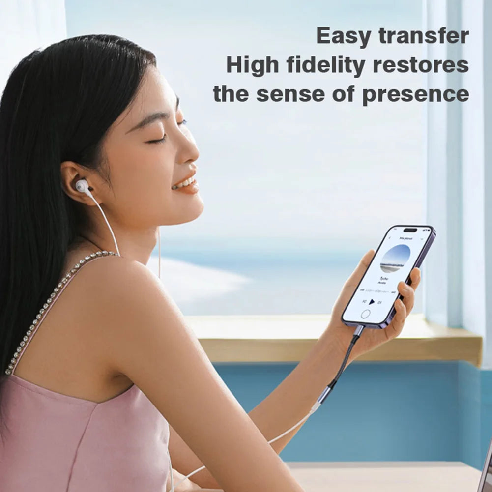 Lightning To 3 5 MM Jack AUX Cable Adapter For iPhone 12 13 14 Pro Adapter Headphone Connector Audio Splitter iphone accessories.