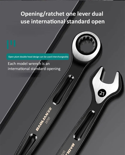 1PC 6-22mm Kombination Ratsche Dual-zweck Schlüssel Metric Universal Spanner arbeitssparende Anti Slip reparatur Werkzeug Hand Werkzeug