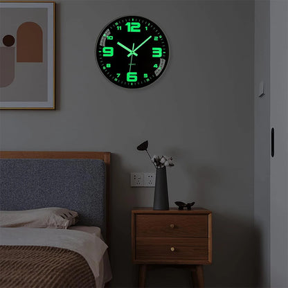 20,3 cm große, im Dunkeln leuchtende Uhren, leuchtende Wanduhr, geräuschlos leuchtende Wanduhren für Wohnzimmer, Schlafzimmer, Küche, Büro und Schule