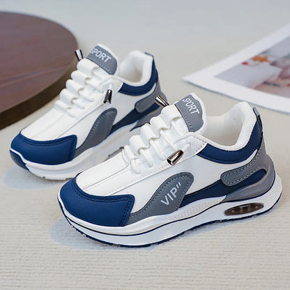 Teenager Kid's Sneakers For Autumn PU Leather Waterproof Children's Sport Shoes Trend Fashion Outdoor Running Shoes For Boys.