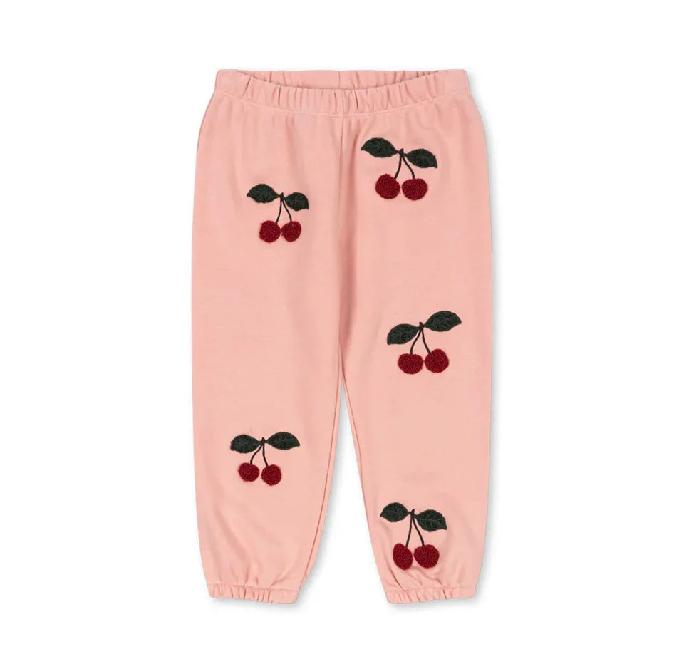 Konges Slojd AW Baby Girls Sweatshirts + Pants 2 Pcs Sets Lambswool Cherry Jackets Kids Clothes Girls Print Dresses Coats 1-9Yrs