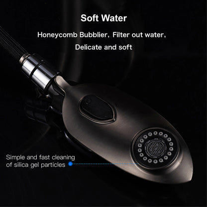 Luxury brass gold touch switch kitchen faucet pull-out design 1 hole single handle hot and cold water sink 2 function Mixer