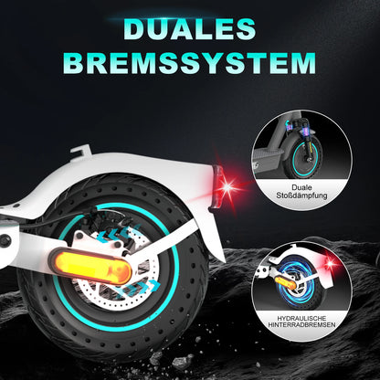 RCB EV10K PRO ABE Electric Scooter, App Control, 10'' Foldable 400W Electric Scooter Adults, E-Scooter with Dual shock absorbers.