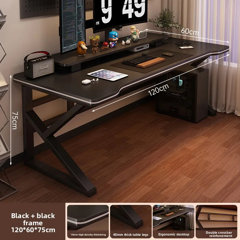 Schreibtisch, Bücherregal, integrierter Schreibtisch mit Lochbrett, Schlafzimmer, E-Sport-Tisch, Desktop-Computertisch