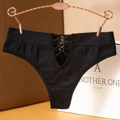 Women's Sexy Panty Seamless Thong Female Intimate Clothes Low Rise Comfort Underwear Lady's Soft Underwear Solid Color Lingerie.