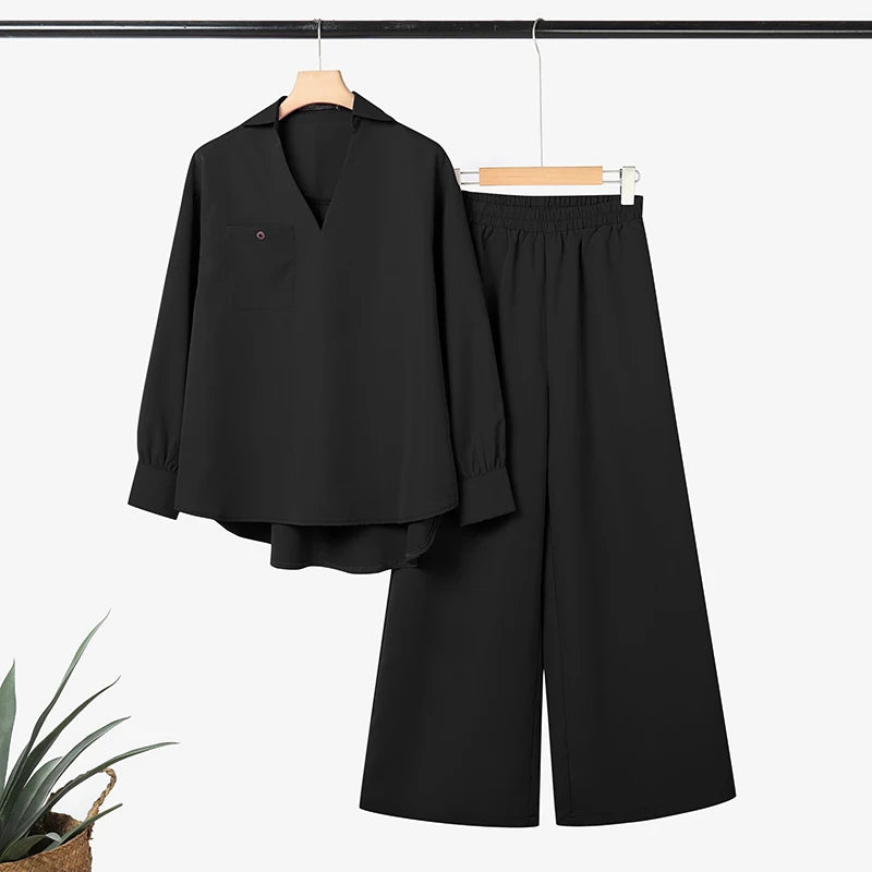 2025 ZANZEA Fashion Lapel Long Sleeve Tops Pant Suit Autumn 2 Piece Sets Women Outfits Office Pant Sets Casual Work OL Tracksuit.