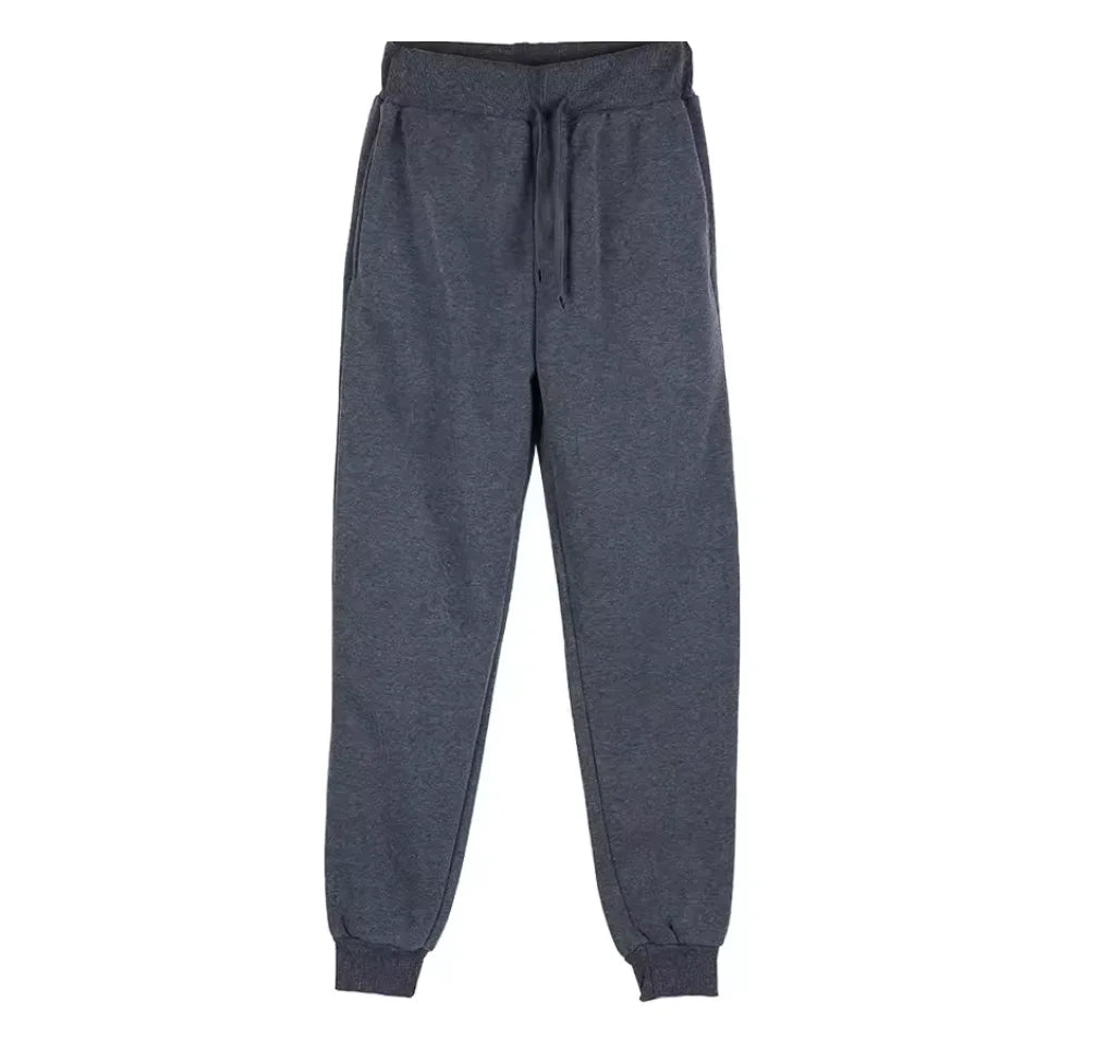 Mens Casual Pants Autumn Winter Fleece Sweatpants Men Running Jogger Sports Gym Trousers Fashion Solid Color Workout Long Pants.