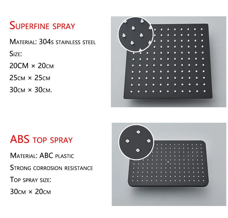 Wanmivezlo Black/Chrome Brass Shower Faucet Bathroom Shower Mixer Crane Rotatable Long Spout Rain Shower Set Shower Spray Shower