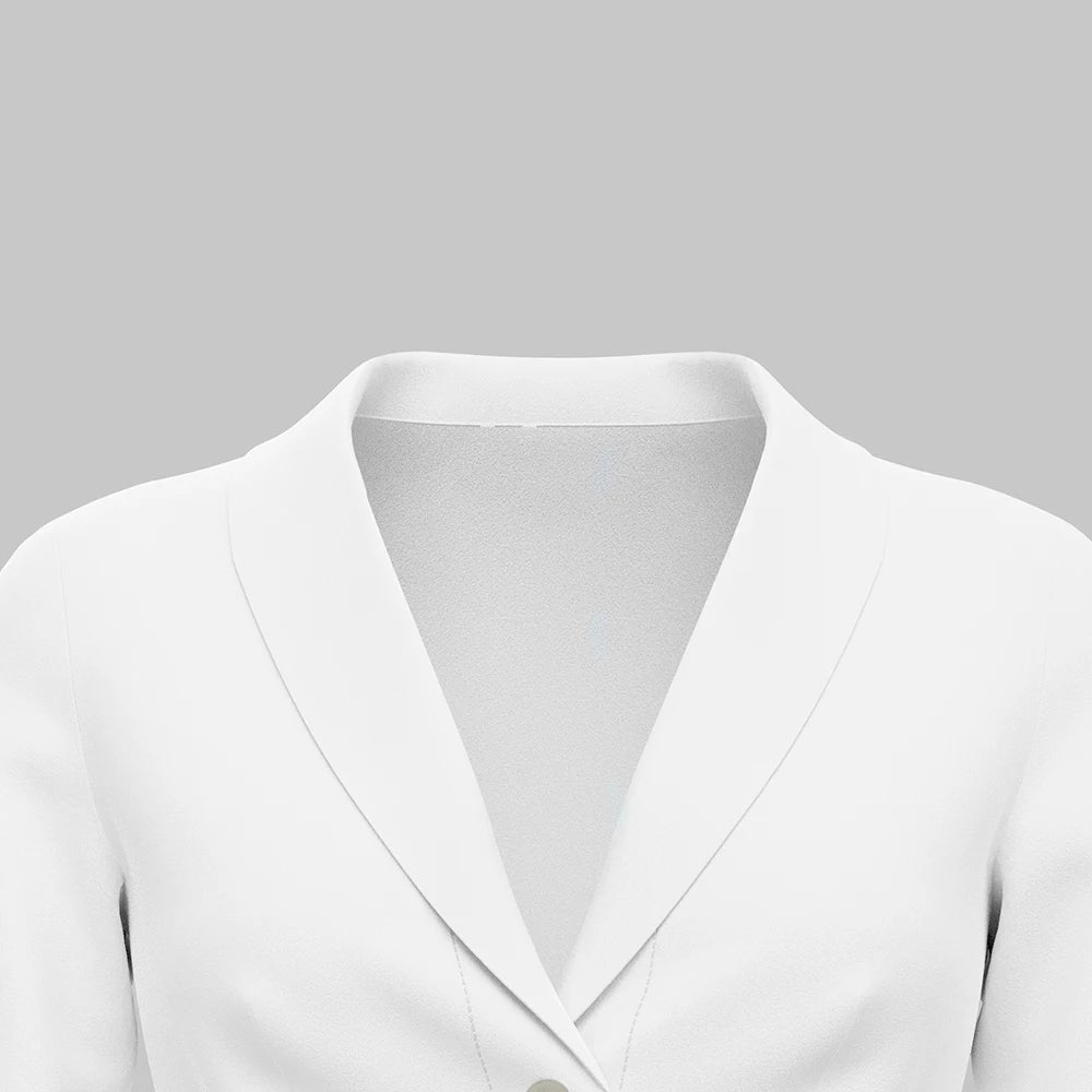 Mia Muse Women's Blouses All Season Decent Basics Single Breasted Button Long Sleeve Lapel Office Lady Blouses.