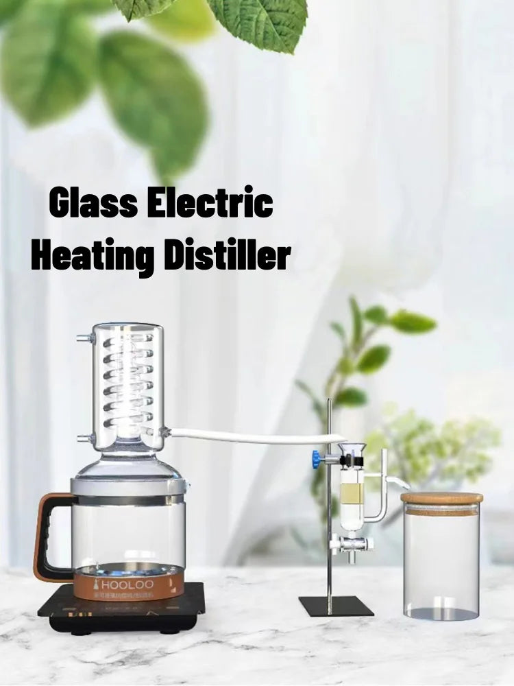 HOOLOO 2.4L Water Distiller Distillation Kit Home Fragrance Distillation Device Hydrosol & Essential Oil Distiller Equipment.