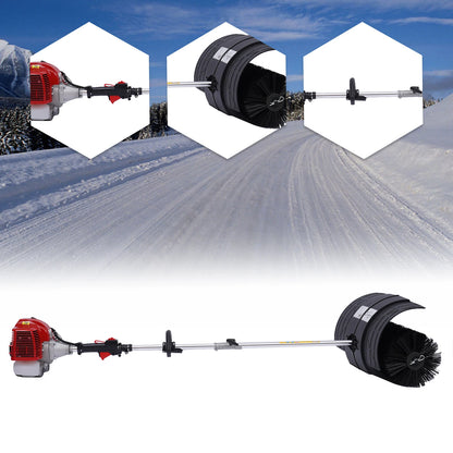 2,3 PS 52 CC Gas Power Walk Behind Sweeper, handgehaltene Schneekehrmaschine für Einfahrt, Rasen, Kunstrasen