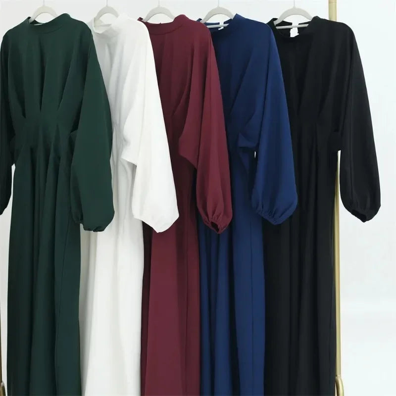 Ramadan Linen Abaya Dubai Turkey Islam Muslim Modest Dress Kaftan Prayer Clothes For Women Kebaya Robe Arabe Femme Musulmane.